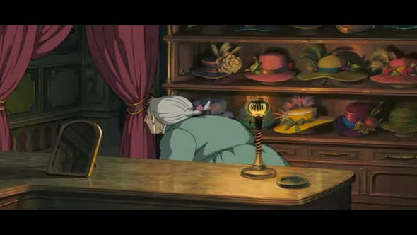 Náhled Zámek v oblacích (2004 Animovaný Dobrodružný Fantasy Romantický).AVI (1)